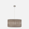 Colgante Alexandra 2xe27 Niquel/madera Gris Regx50x50 cm
