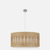 Colgante Alexandra 3xe27 Niquel/Madera Clara Regx60x60 cm