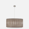 Colgante Alexandra 3xe27 Niquel/madera Gris Regx60x60 cm