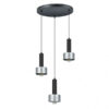 Lámpara Allende 3xe27 Negro/plata Regx35x35 Cm