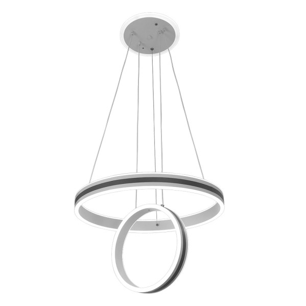 Colgante Alpes Gris 104w 3000-4000-6000k Regx50x50 Cm 8320lm C/remoto Y Reg.intensidad