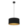 Colgante Anuska 1xe27 Negro/negro-oro Regx40x40 Cm