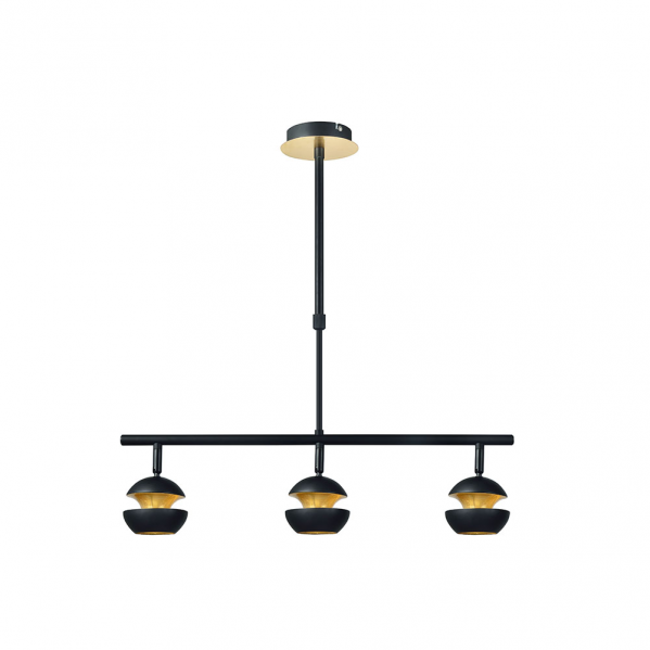 Colgante Beethoven Negro/oro 3xgu10
