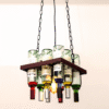 Colgante Bodega 1xe27 Marron Rustico 8 Botellas
