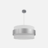 Colgante Bremen Cromo/blanco-plata 3xe27 Regx50x50 Cm