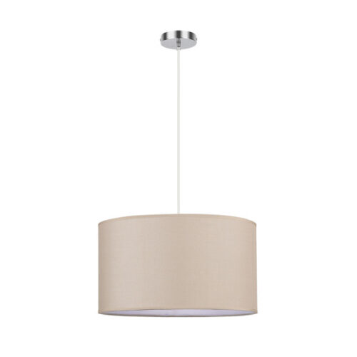 Colgante Chanza 2xe27 Cromo/beis Regx40x40 Cm
