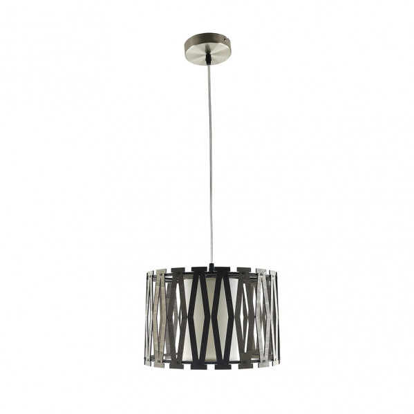 Colgante Cipres 1xe27 Madera Cafe Regx30x30 Cm