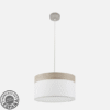 Colgante Cloe 1xe27 Niquel/blanca-madera Gris Regx40x40 cm