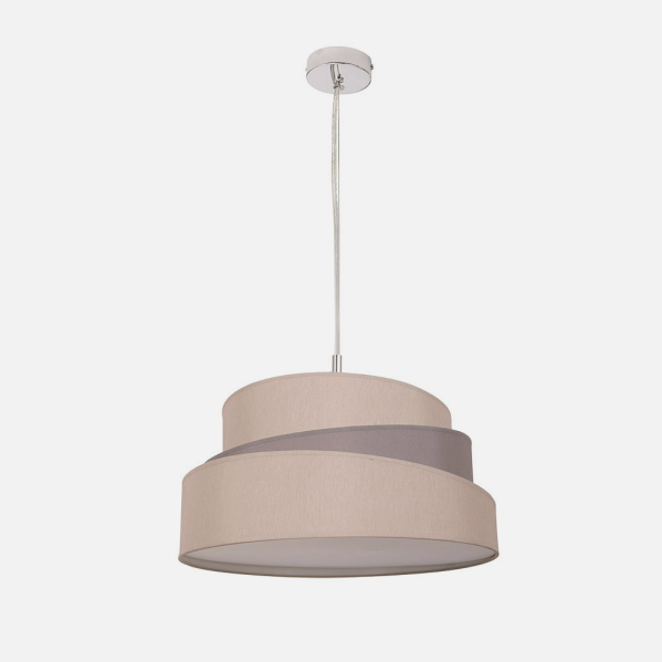 Colgante Colonia Cromo/gris-topo 3xe27 Regx40x40 Cm