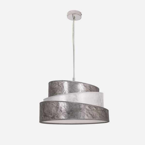 Colgante Colonia Cromo/plata-blanco 3xe27 Regx40x40 Cm