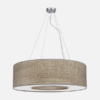 Colgante Grande Haiti 4xe27 Cromo/Madera Gris Regx80x80 Cm