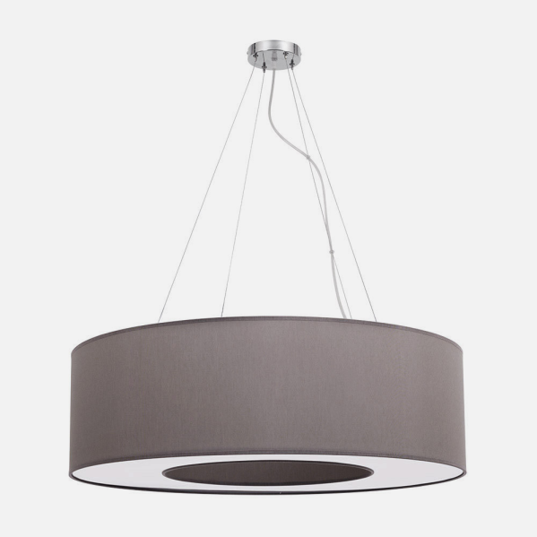 Colgante Grande Haiti 4xe27 Cromo/Topo Regx80x80 Cm