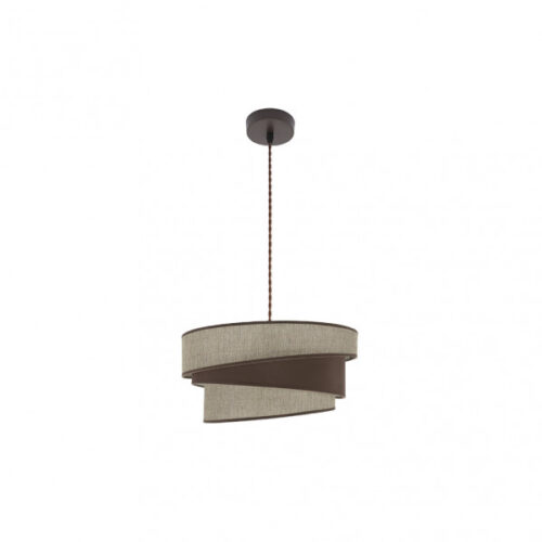 Colgante Hara 1xe27 Marron/marron Regx40x40 Cm