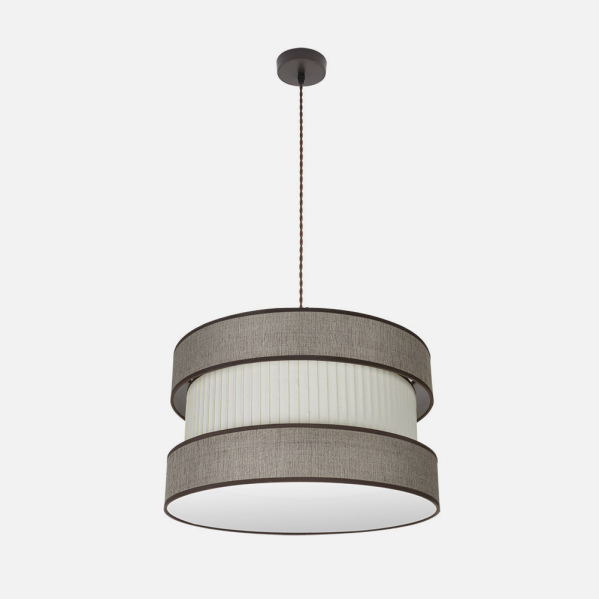 Colgante Home 2xe27 Marron/marron-beis Regx50x50 Cm