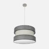 Colgante Home 2xe27 Niquel/gris-beis Regx50x50 Cm