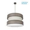Colgante Home 3xe27 Marron/marron-beis Regx60x60 Cm