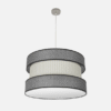 Colgante Home 3xe27 Niquel/gris-beis Regx60x60 Cm
