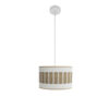 Colgante Ivanna 1xe27 Blanco/blanco-madera Clara Regx30x30 Cm