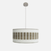 Colgante Ivanna 2xe27 Niquel/blanco-madera Gris Regx50x50 Cm