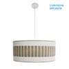 Colgante Ivanna 3xe27 Blanco/blanco-madera Clara Regx60x60 Cm