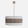 Colgante Ivanna 3xe27 Cuero/blanco-madera Oscura Regx60x60 Cm