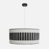 Colgante Ivanna 3xe27 Negro/blanco-madera Negra Regx60x60 Cm