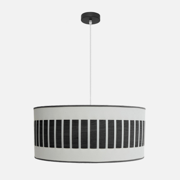 Colgante Ivanna 3xe27 Negro/blanco-madera Negra Regx60x60 Cm
