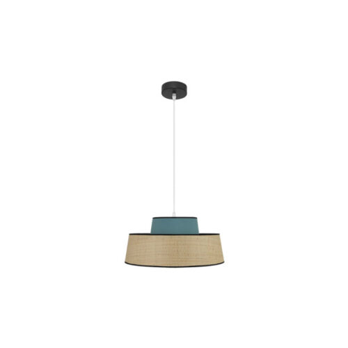 Colgante Jia 1xe27 Natural/turquesa Regx40x40 cm