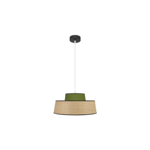 Colgante Jia 1xe27 Natural/verde Regx40x40 cm