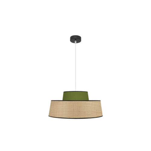 Colgante Jia 1xe27 Natural/verde Regx50x50 cm