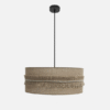Colgante Kala 3xe27 Negro/saco Regx60x60 Cm Con Flecos