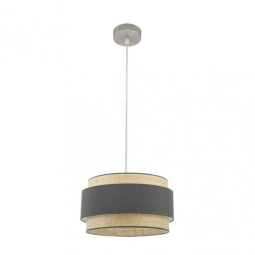 Colgante Kandy 1xe27 Natural/gris Regx40x40 Cm