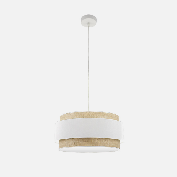 Colgante Kandy 2xe27 Natural/blanco Regx50x50 Cm