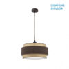Colgante Kandy 2xe27 Natural/marron Regx50x50 Cm