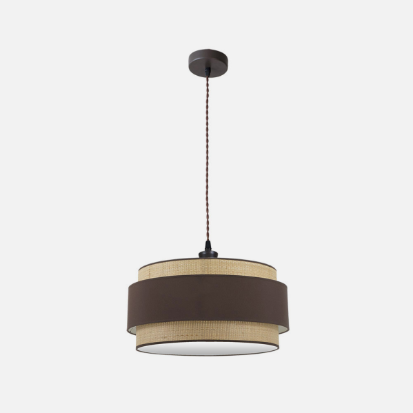 Colgante Kandy 2xe27 Natural/marron Regx50x50 Cm