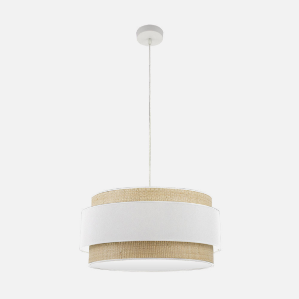 Colgante Kandy 3xe27 Natural/blanco Regx60x60 Cm