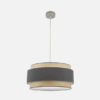 Colgante Kandy 3xe27 Natural/gris Regx60x60 Cm