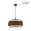 Colgante Kandy 3xe27 Natural/marron Regx60x60 Cm