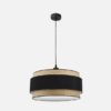 Colgante Kandy 3xe27 Natural/negro Regx60x60 Cm