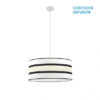 Colgante Karla 2xe27 Blanco/beis Regx50x50 Cm
