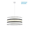 Colgante Karla 3xe27 Blanco/beis Regx60x60 Cm