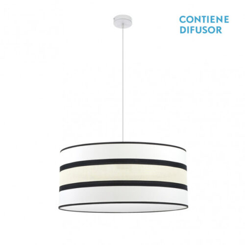 Colgante Karla 3xe27 Blanco/beis Regx60x60 Cm