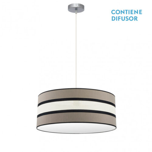 Colgante Karla 3xe27 Topo/beis Regx60x60 Cm