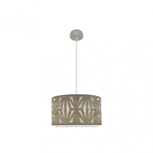 Colgante Katerina 1xe27 Niquel/madera Gris Regx40x40 cm