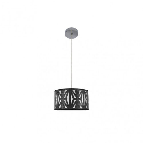 Colgante Katerina 1xe27 Cromo/madera Negra Regx30x30 cm