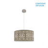 Colgante Katerina 2xe27 Niquel/madera Gris Regx50x50 cm