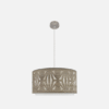 Colgante Katerina 2xe27 Niquel/madera Gris Regx50x50 cm