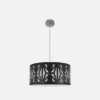Colgante Katerina 2xe27 Cromo/Madera Negra Regx50x50 cm