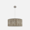 Colgante Katerina 3xe27 Niquel/madera Gris Regx60x60 cm