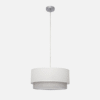 Colgante Kenya 3xe27 Blanco/gris Regx40x40 Cm